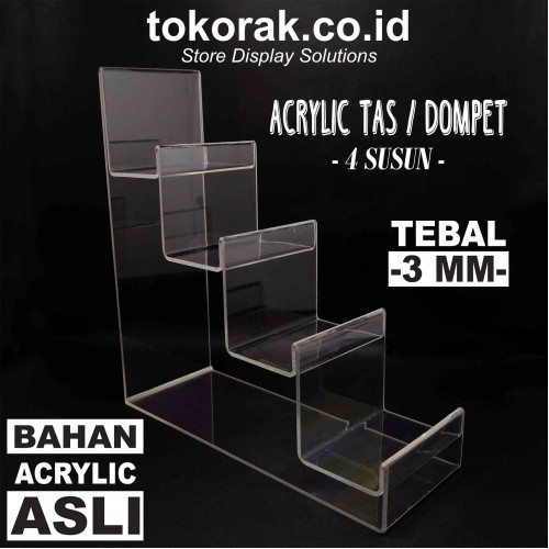 ACRYLIC TAS DOMPET 4 SUSUN